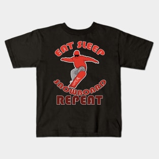 Eat Sleep Snowboarding Repeat Kids T-Shirt